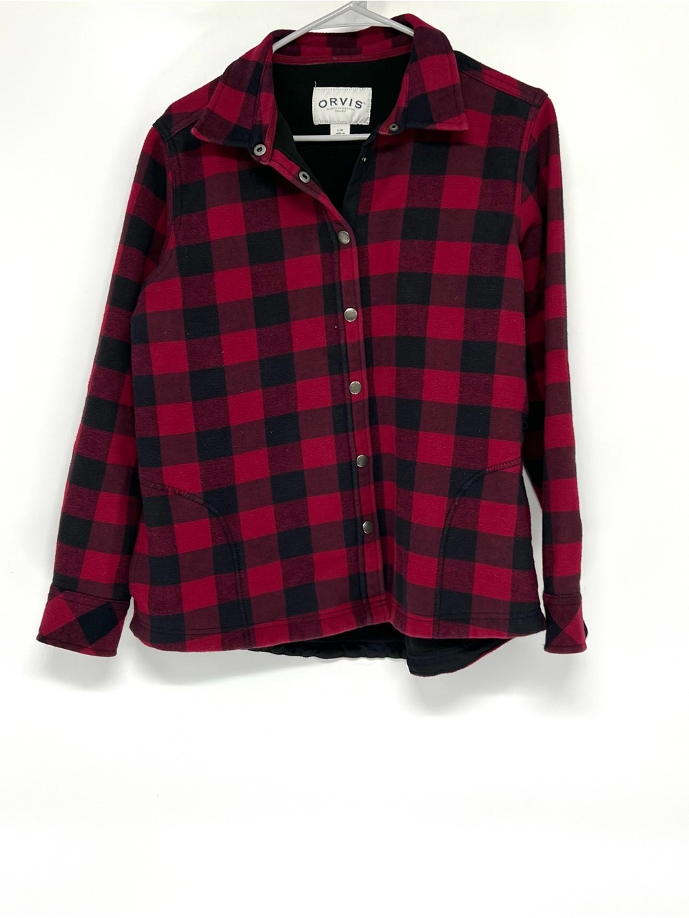 Orvis flannel fleece lined jacket large